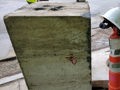 <b>Relocation of HEX manhole C19BA-203:</b>  Removed old 2'x3'x2'D vault