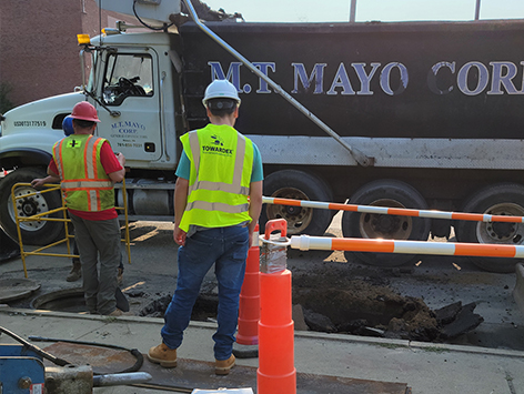 Crews are beginning excavation of the mainline trench section for C19BA Tranche 4-1.