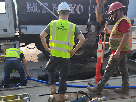 Crews are beginning excavation of the mainline trench section for C19BA Tranche 4-1.
